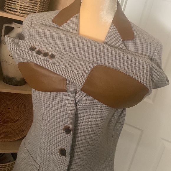 Vintage Anne Klein New York New Condition Never Worn Leather & Wool Jacket NWOT! - Picture 4 of 13